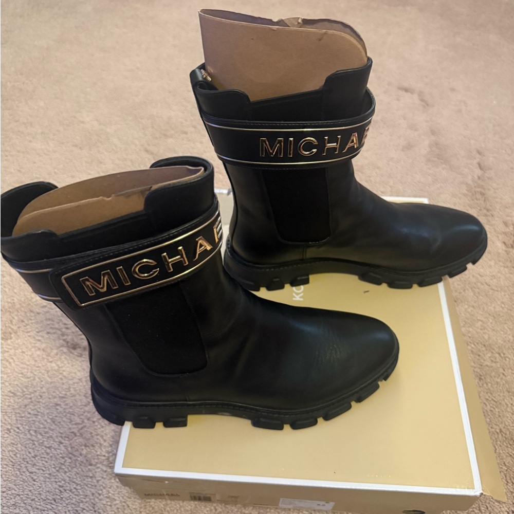 Michael Kors Black Leather Boots